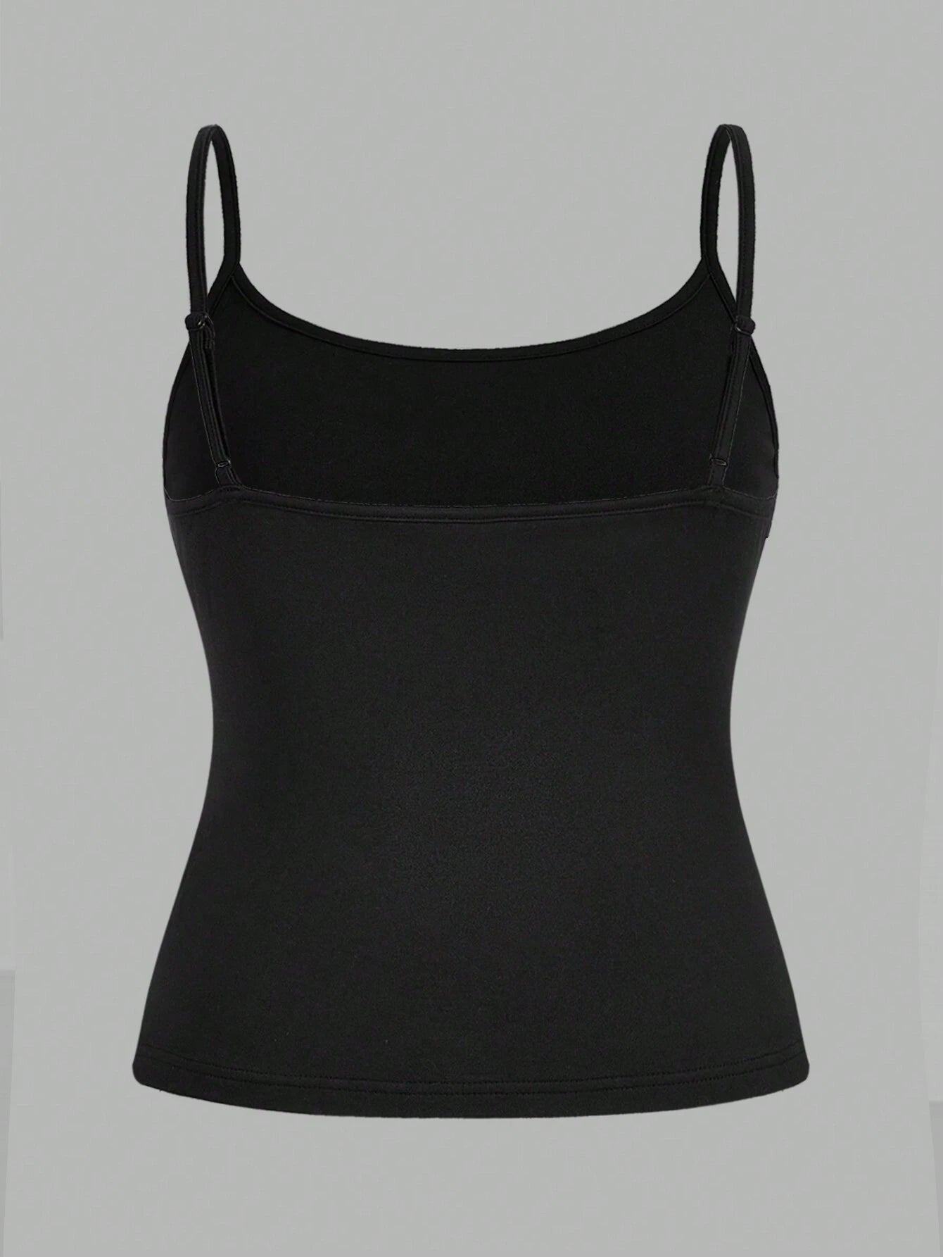 Petite Plus Size Women's Black and White 2-Piece Casual Tank Top Set