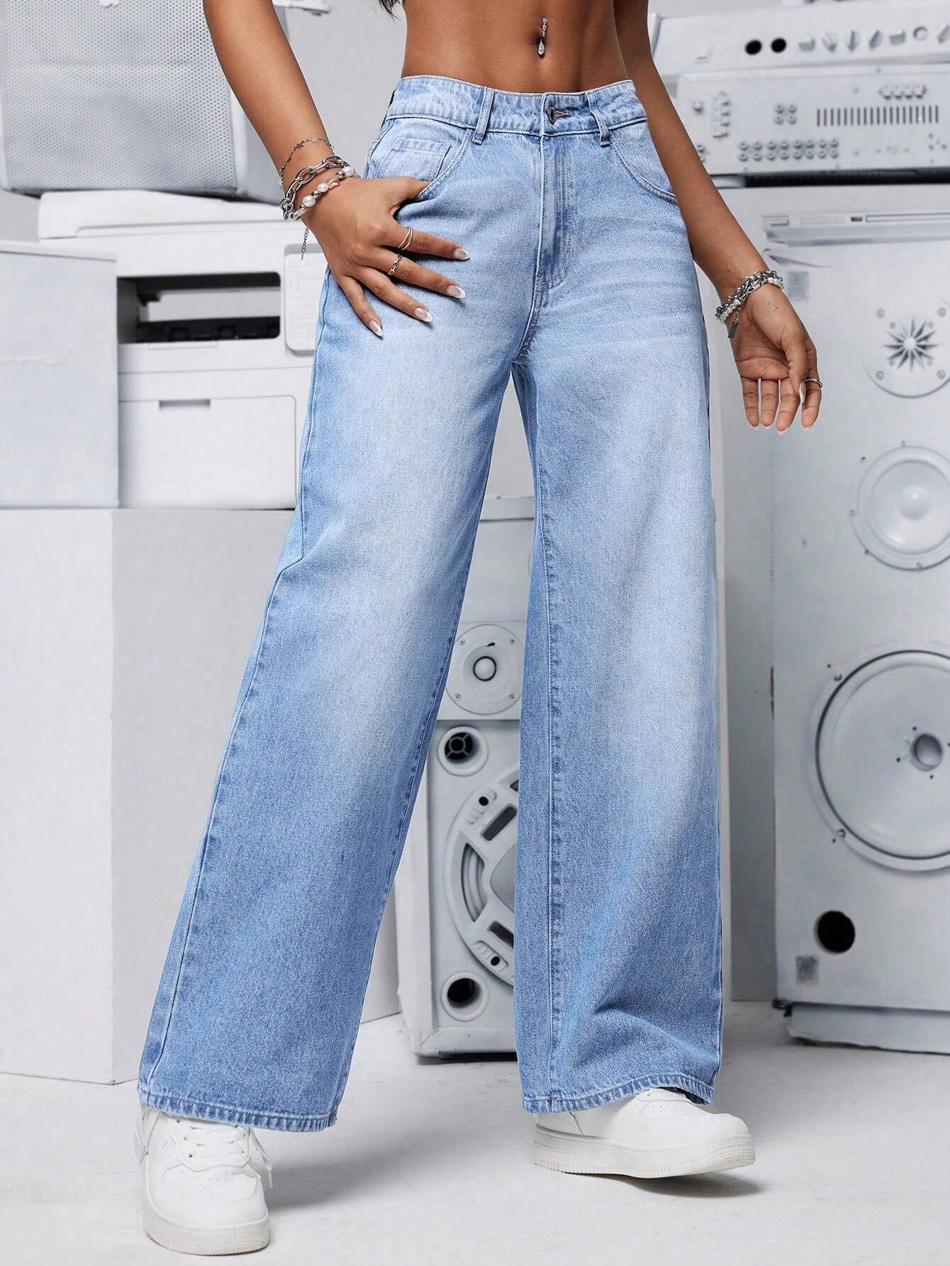 PETITE Women'S Distressed Washed Denim Jeans