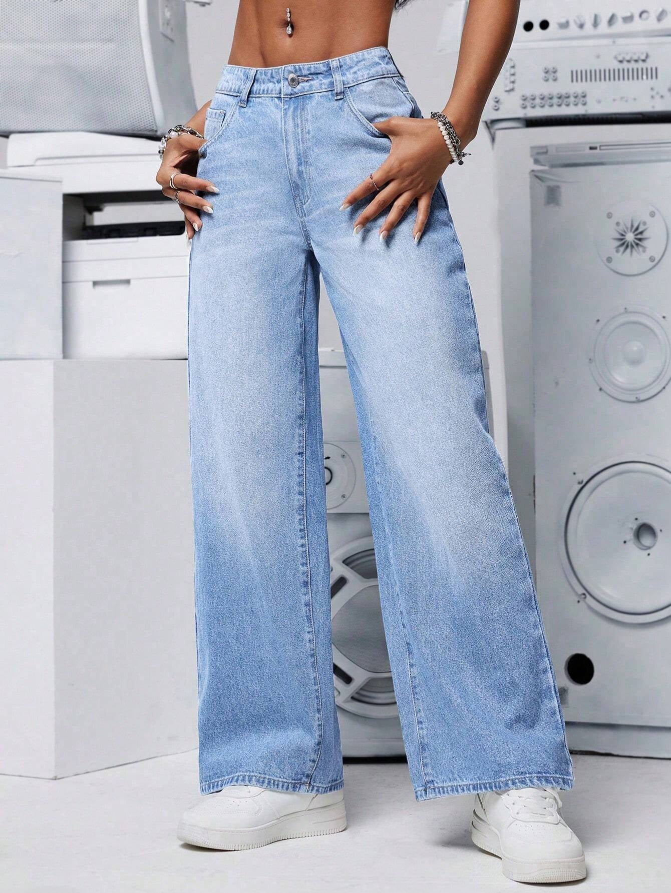 PETITE Women'S Distressed Washed Denim Jeans
