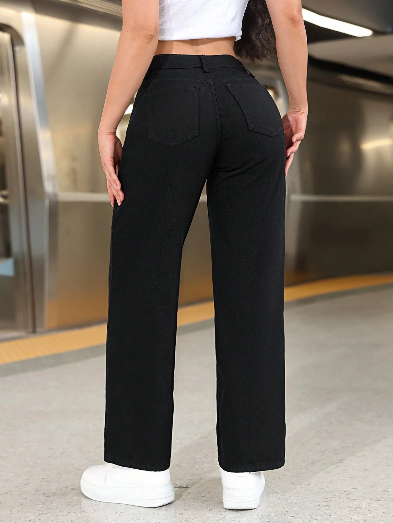 PETITE Women'S Distressed Washed Denim Jeans