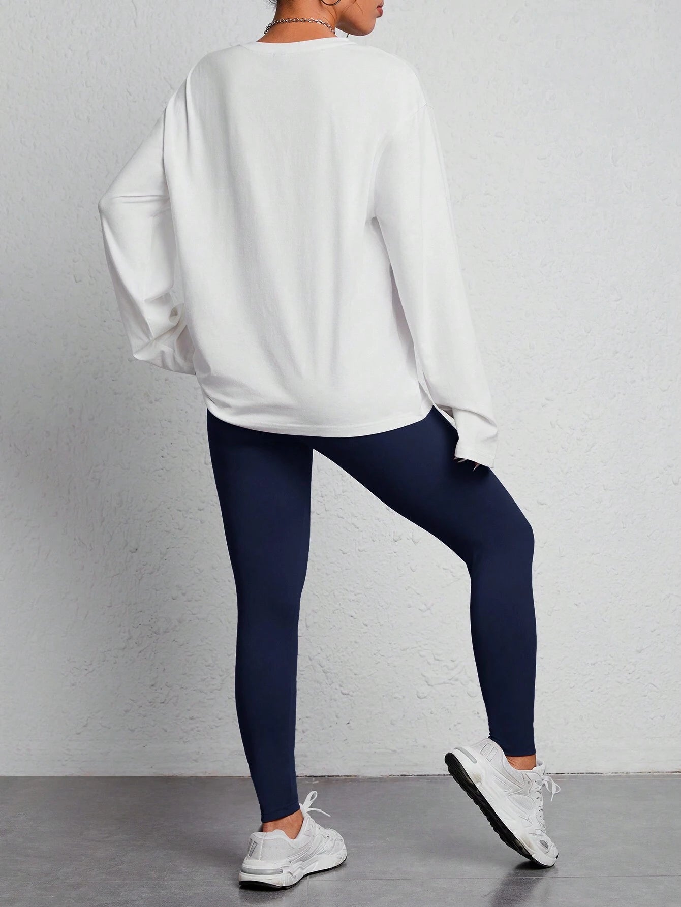 PETITE Women'S Letter Printed Casual 2-Piece Set