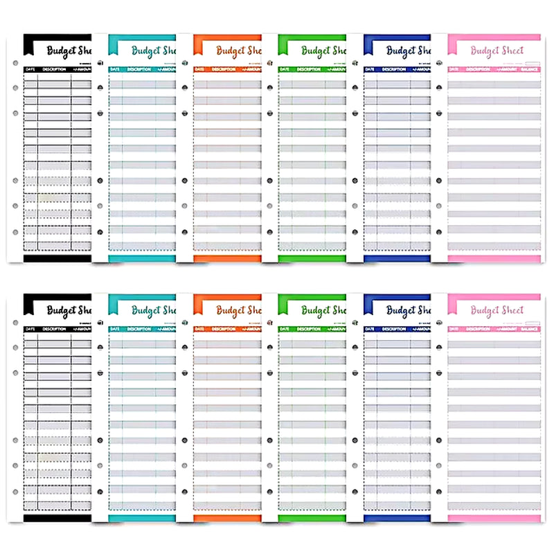 A6 Money Saving Organizer PU Leather Budget Binder Marble Notebook Budgets Planner 2023 Envelope Office School Supplies