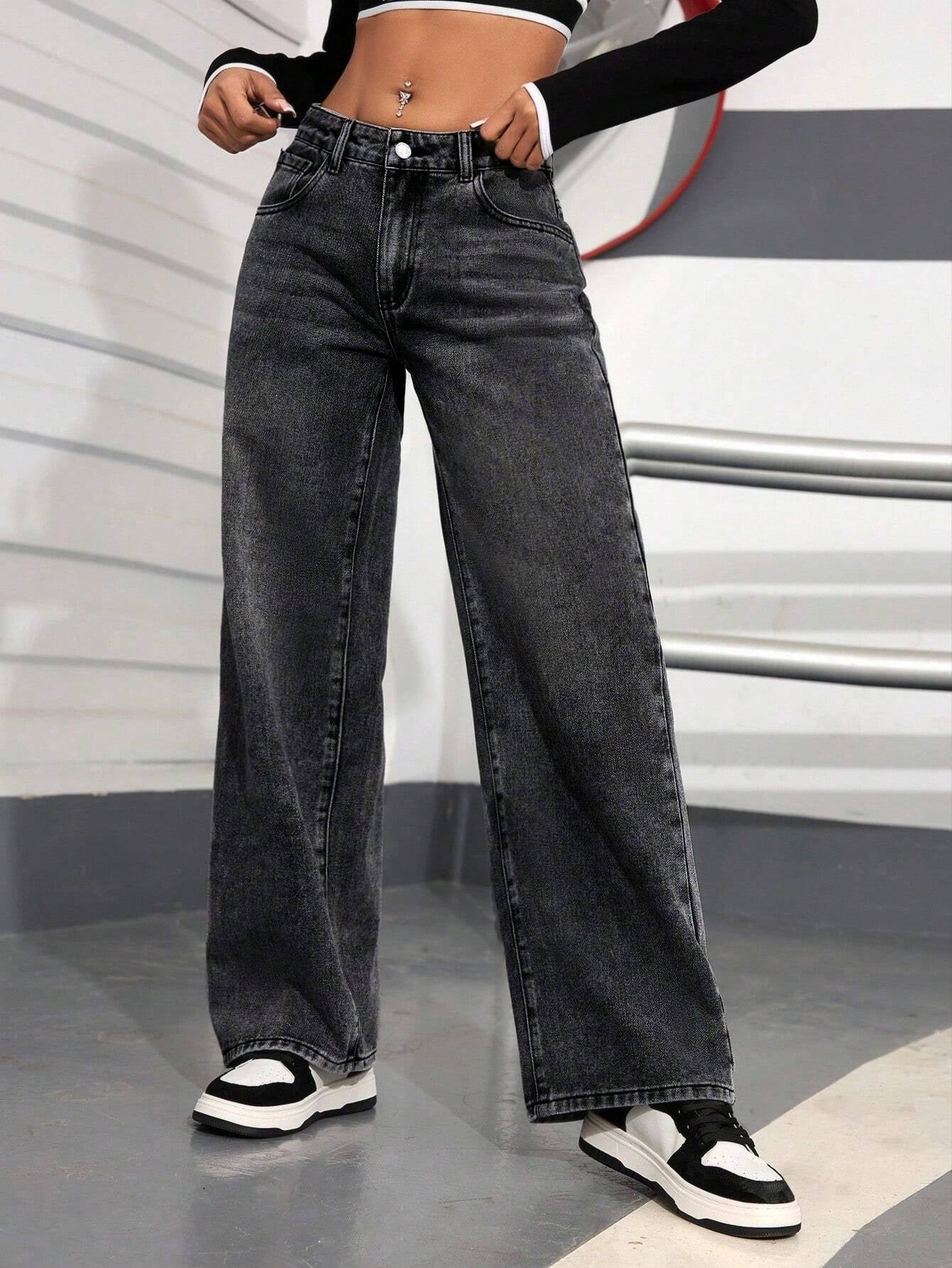 PETITE Women'S Distressed Washed Denim Jeans